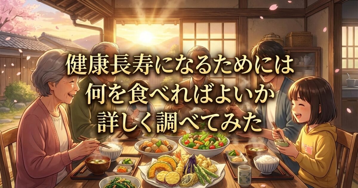 健康長寿になるための食事