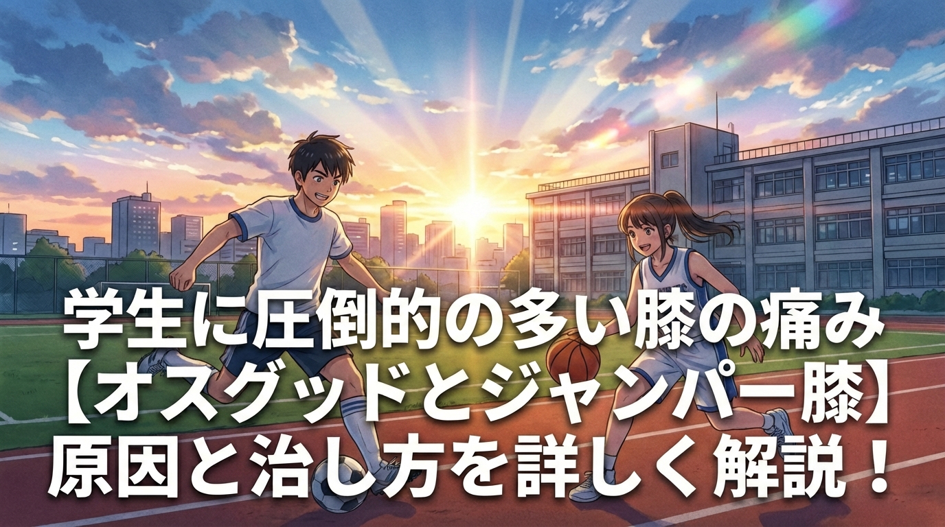 オスグッドとジャンパー膝の原因と治し方の解説
