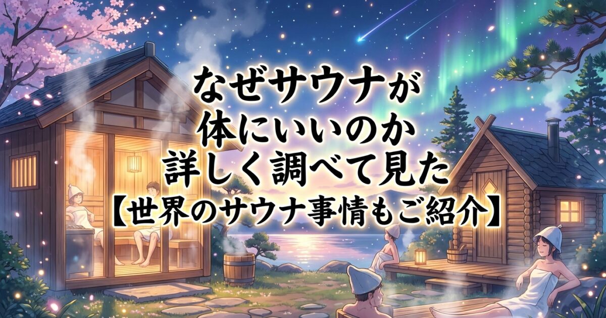 なぜサウナが体にいいのか